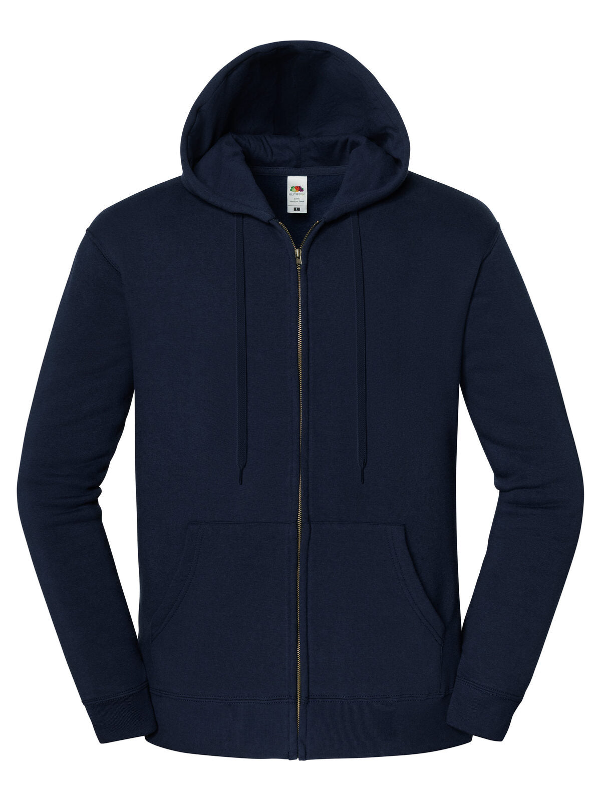 Iconic Premium Hooded Sweat Jacket Herren Sweatshirt / Hoodie – Fruit of the Loom – Farbe deep navy – individuell veredelbar