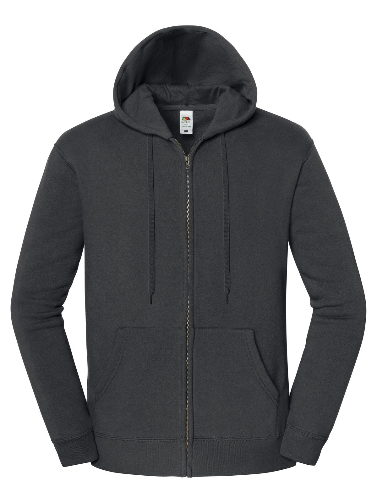 Iconic Premium Hooded Sweat Jacket Herren Sweatshirt / Hoodie – Fruit of the Loom – Farbe light graphite – individuell veredelbar