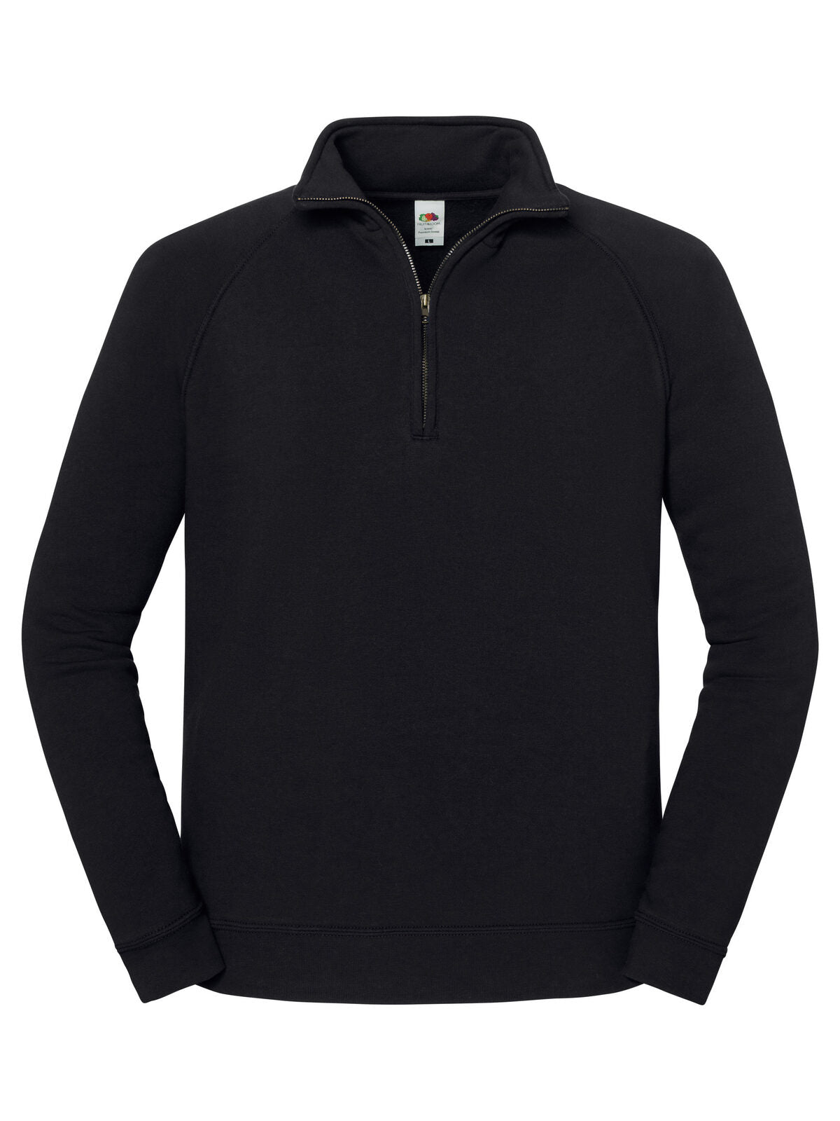 Iconic Premium Zip Neck Sweat Herren Sweatshirt / Hoodie – Fruit of the Loom – Farbe Schwarz – individuell veredelbar