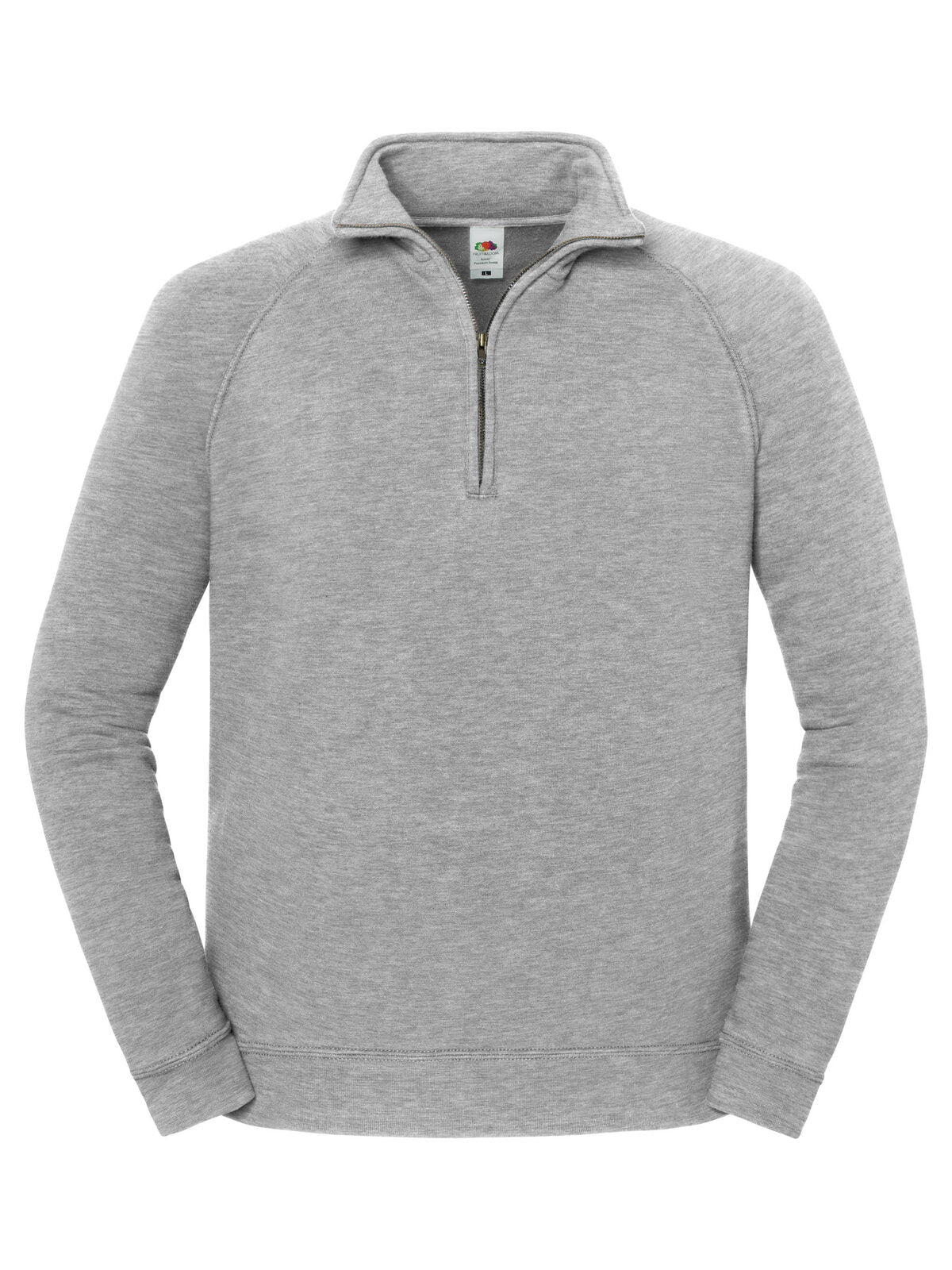 Iconic Premium Zip Neck Sweat Herren Sweatshirt / Hoodie – Fruit of the Loom – Farbe athletic heather – individuell veredelbar