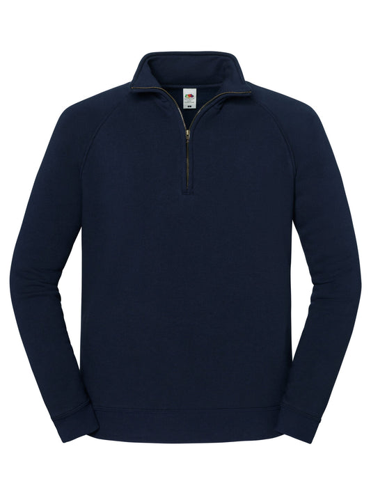 Iconic Premium Zip Neck Sweat Herren Sweatshirt / Hoodie – Fruit of the Loom – Farbe deep navy – individuell veredelbar