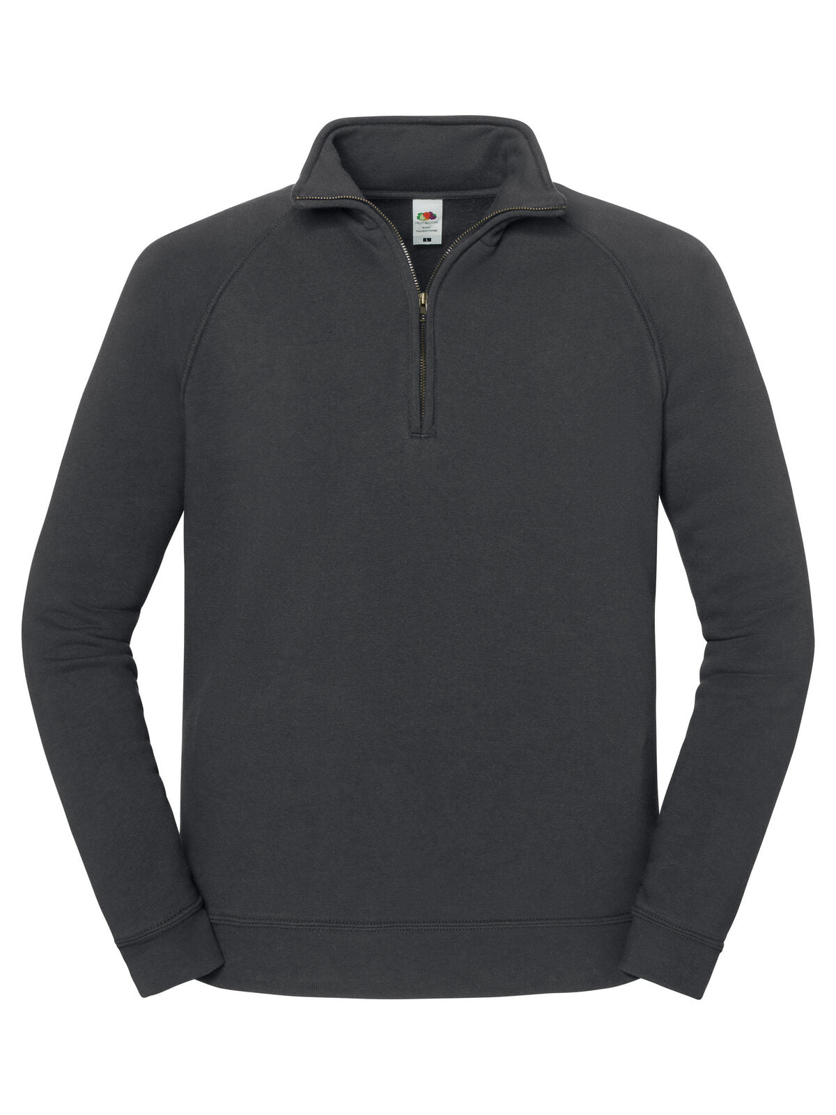 Iconic Premium Zip Neck Sweat Herren Sweatshirt / Hoodie – Fruit of the Loom – Farbe light graphite – individuell veredelbar