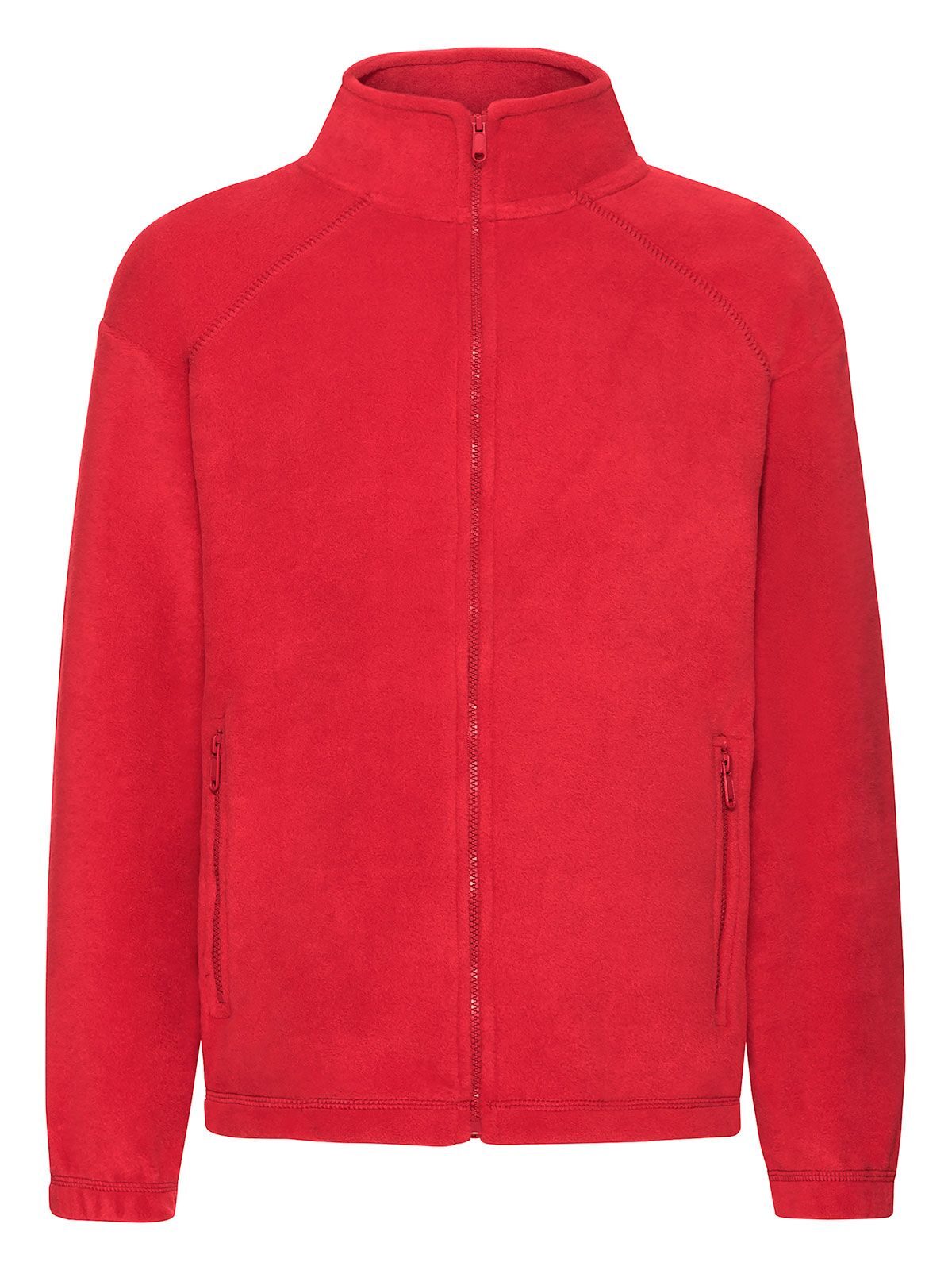 Full Zip Fleece Kinder – Fruit of the Loom – Farbe Rot – individuell veredelbar