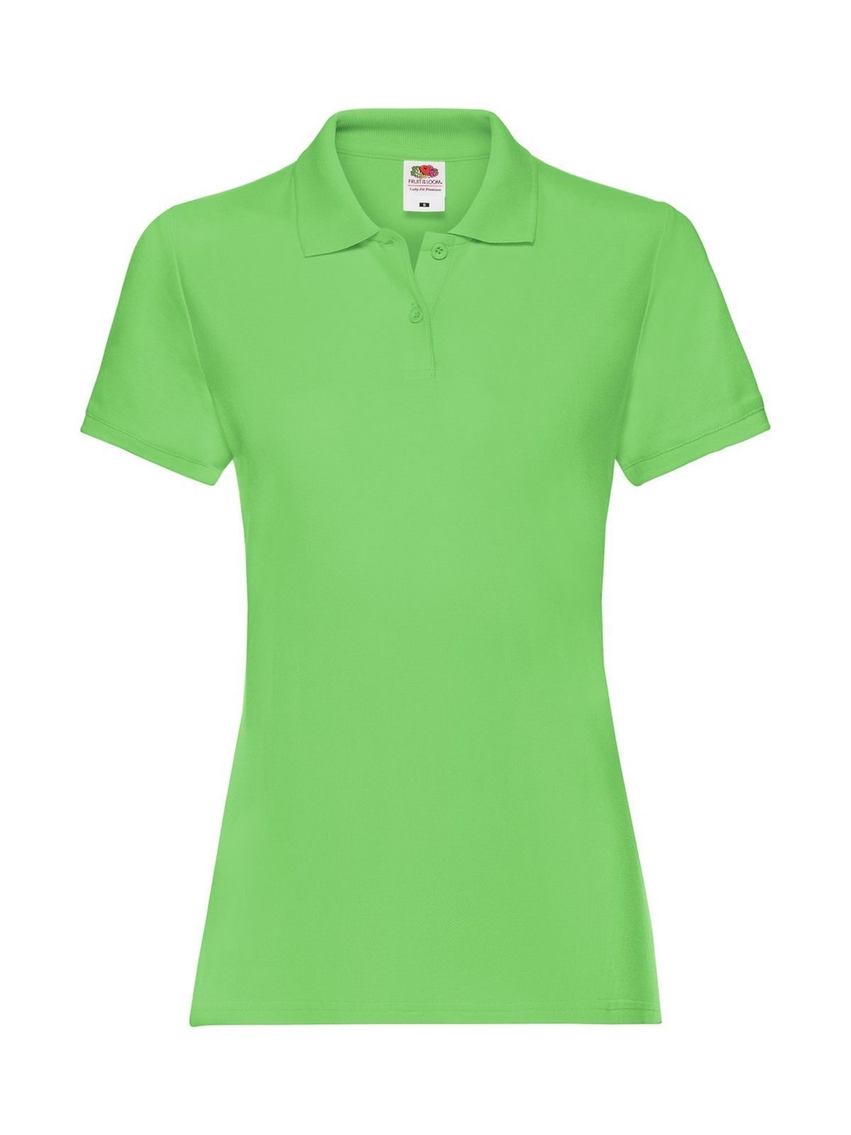 Premium Polo Damen Poloshirt – Fruit of the Loom – Farbe Lime – individuell veredelbar