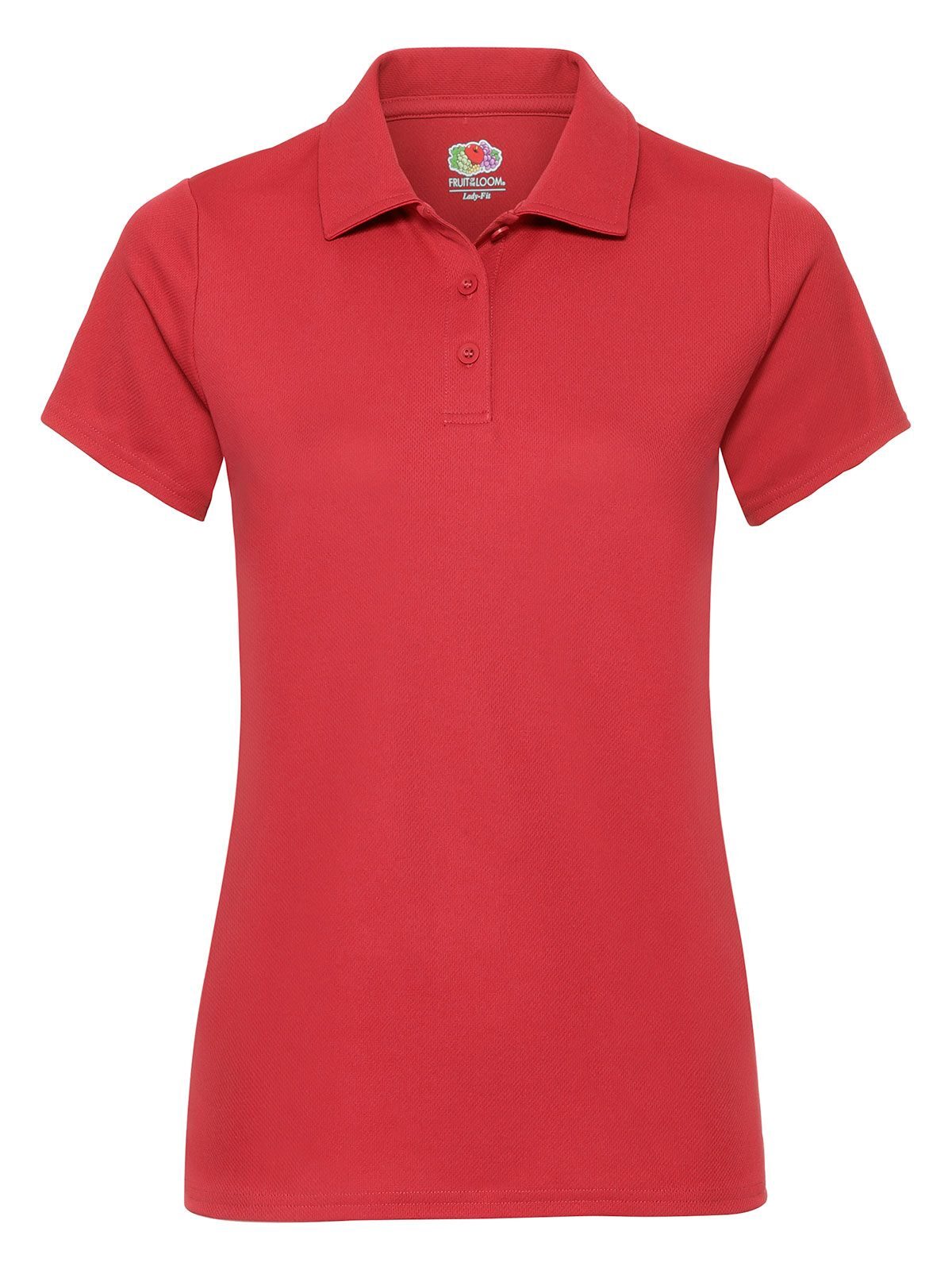 Performance Polo Damen Poloshirt – Fruit of the Loom – Farbe Rot – individuell veredelbar