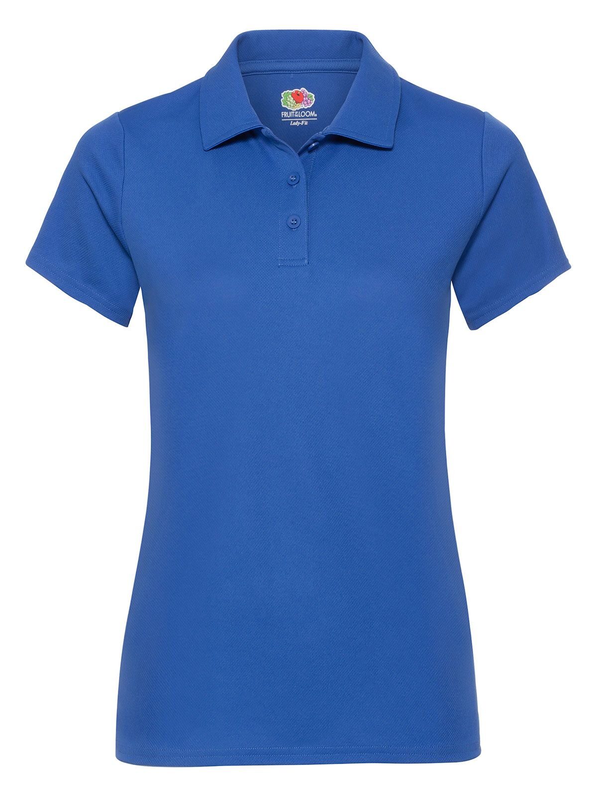 Performance Polo Damen Poloshirt – Fruit of the Loom – Farbe Royalblau – individuell veredelbar