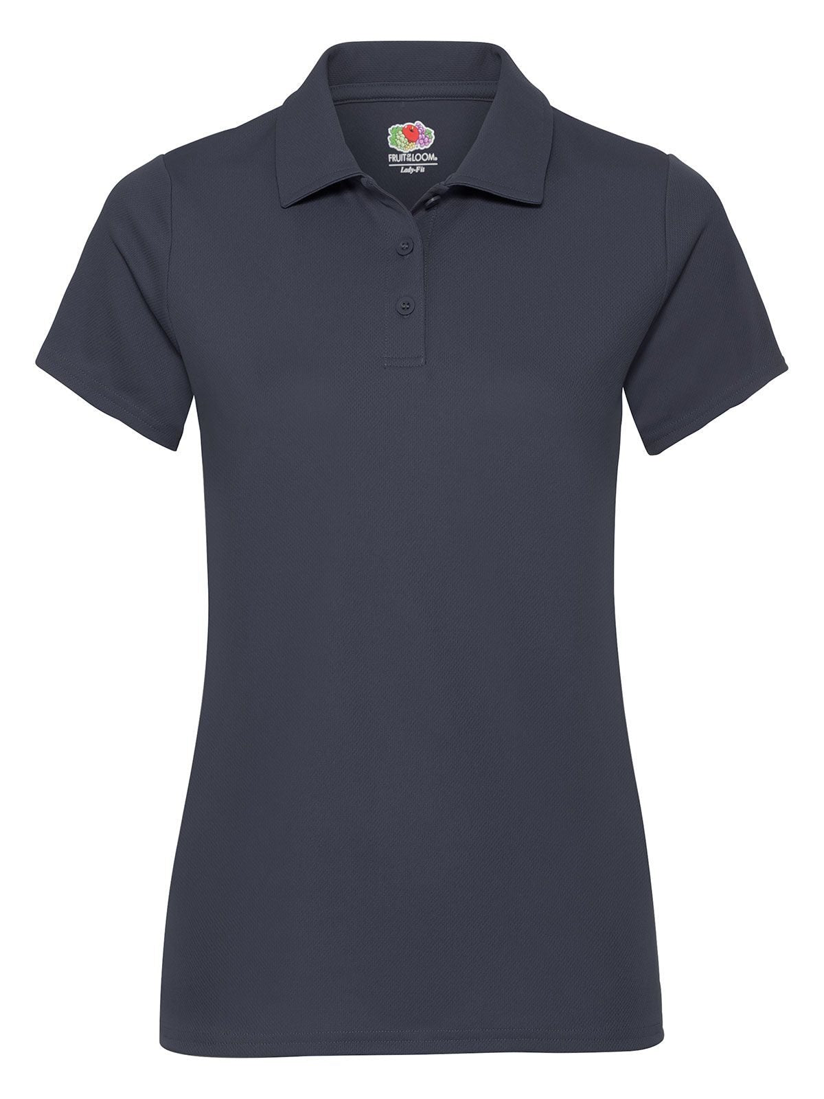 Performance Polo Damen Poloshirt – Fruit of the Loom – Farbe deep navy – individuell veredelbar