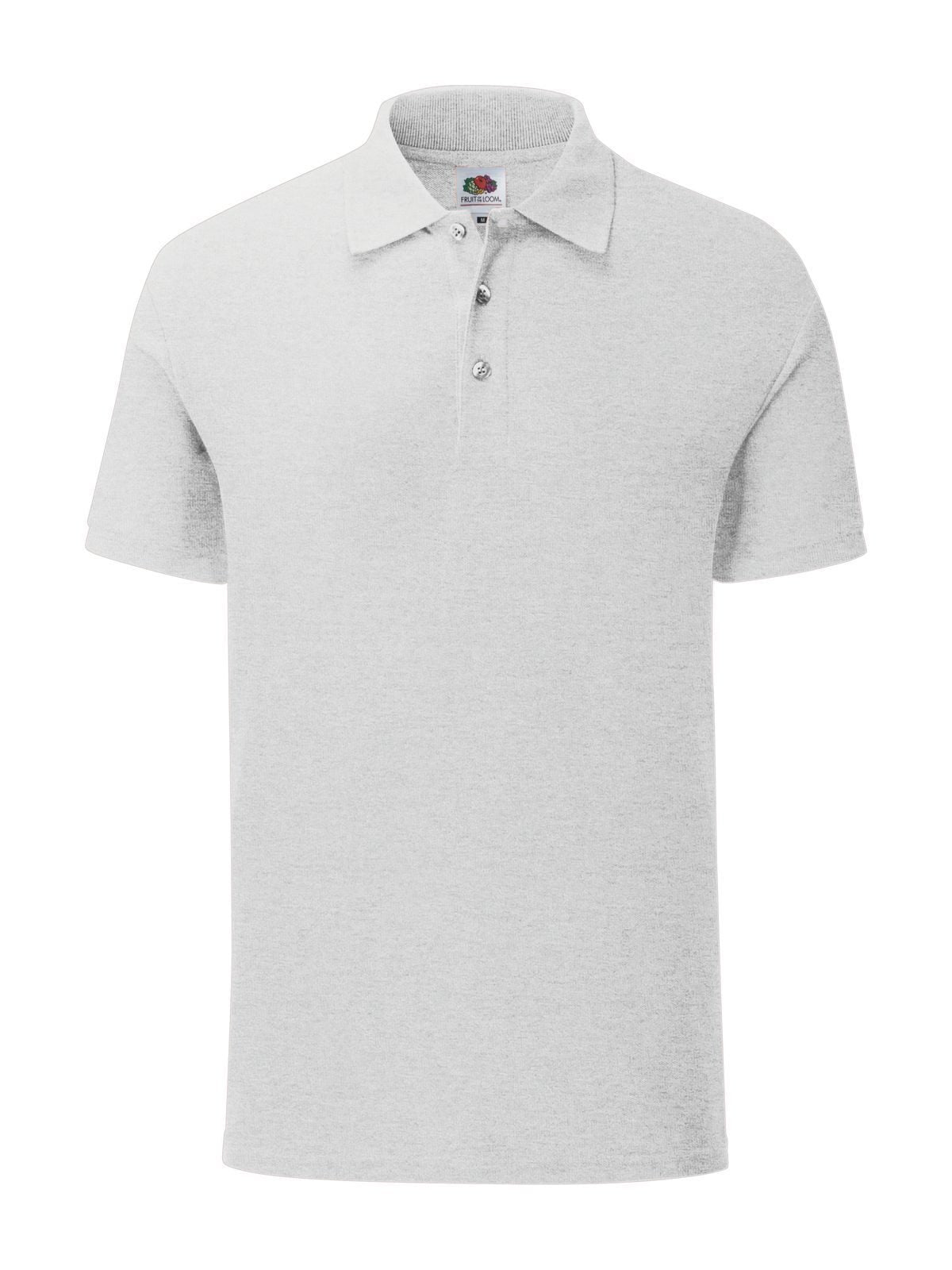 Iconic Polo Poloshirt – Fruit of the Loom – Farbe heather grey – individuell veredelbar