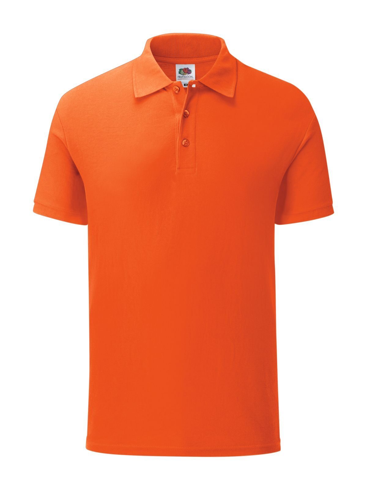 Iconic Polo Poloshirt – Fruit of the Loom – Farbe flame – individuell veredelbar