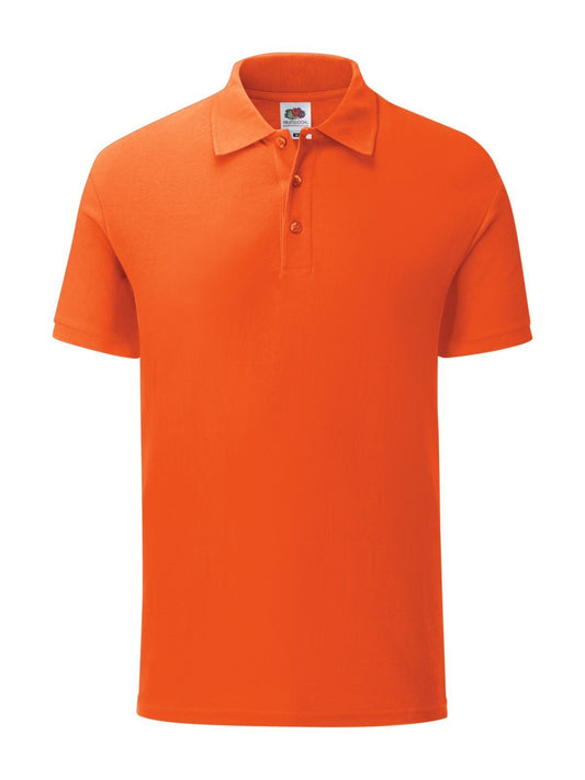 Iconic Polo Poloshirt – Fruit of the Loom – Farbe flame – individuell veredelbar