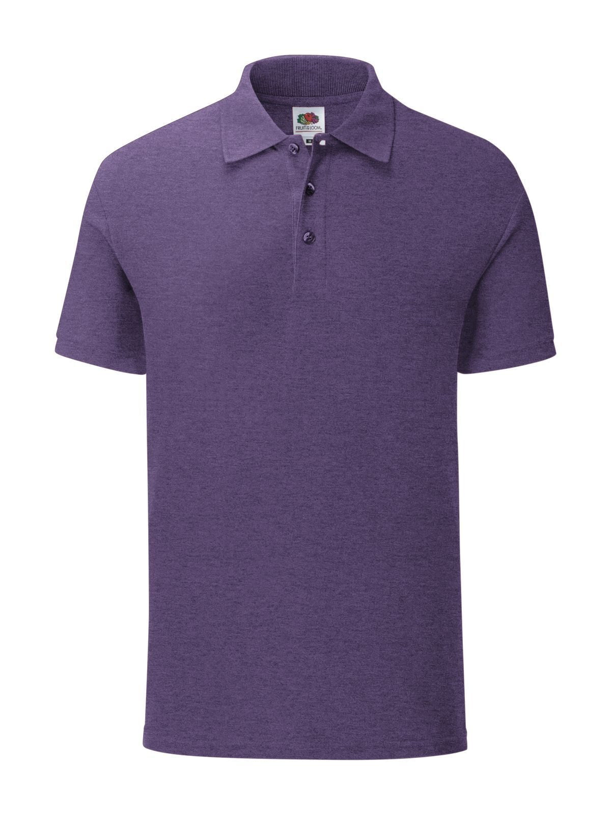 Iconic Polo Poloshirt – Fruit of the Loom – Farbe heather purple – individuell veredelbar