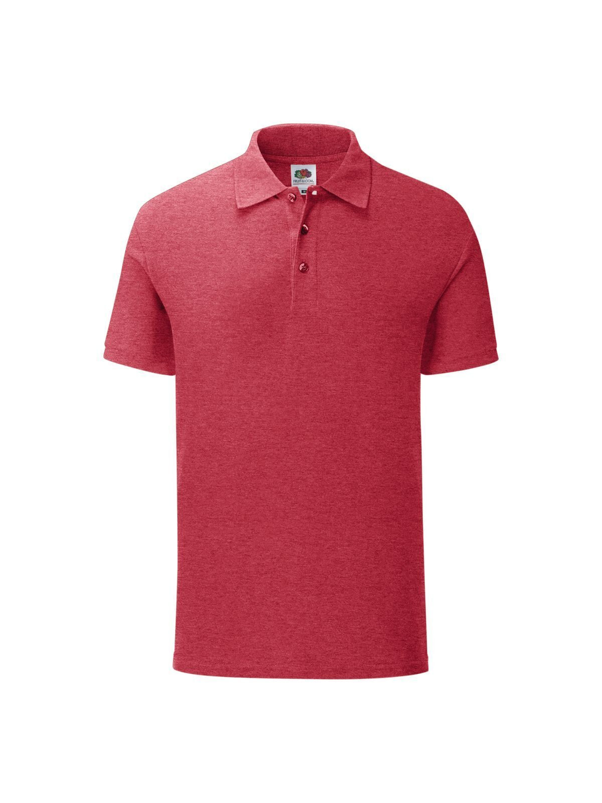 Iconic Polo Poloshirt – Fruit of the Loom – Farbe vintage heather red – individuell veredelbar