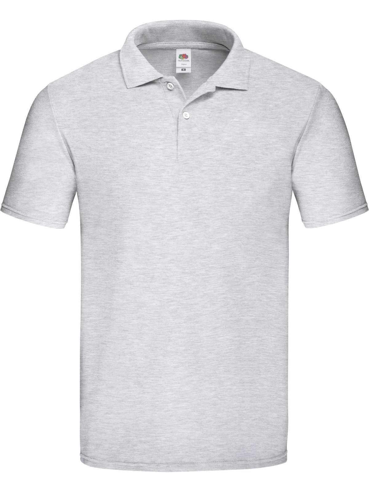 Original Polo Poloshirt – Fruit of the Loom – Farbe heather grey – individuell veredelbar