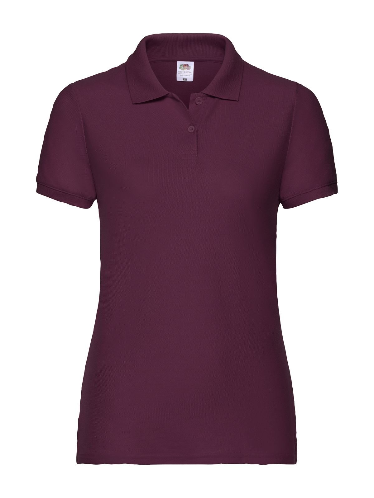 65/35 Polo Damen Poloshirt – Fruit of the Loom – Farbe Burgundy – individuell veredelbar