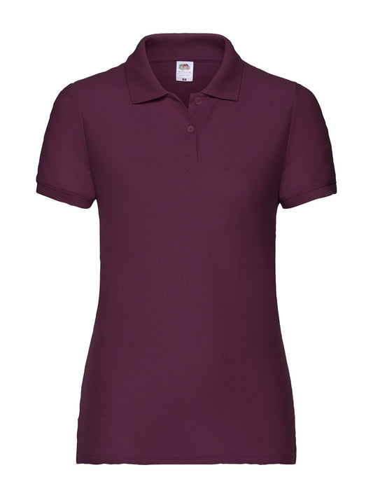 65/35 Polo Damen Poloshirt – Fruit of the Loom – Farbe Burgundy – individuell veredelbar
