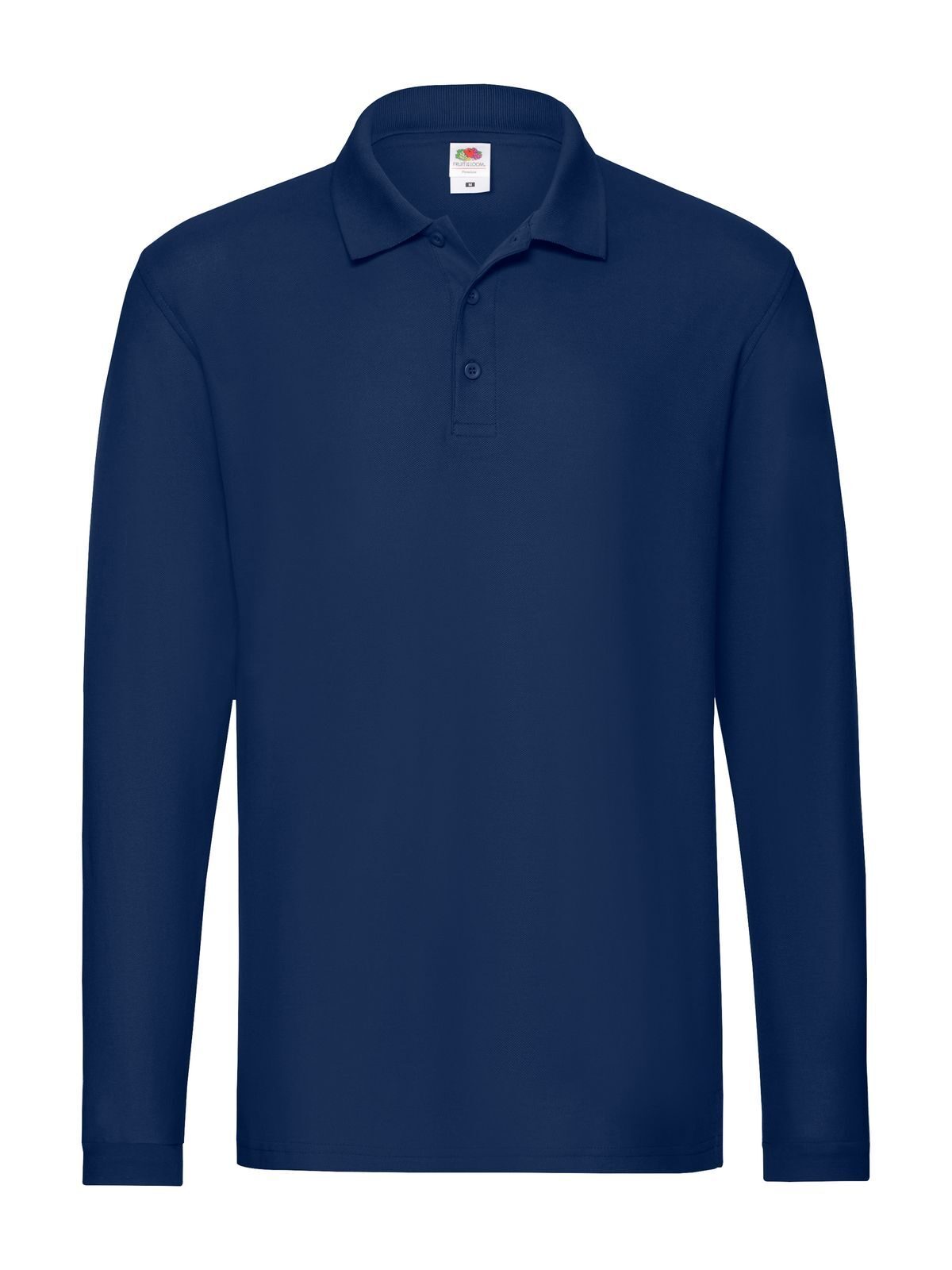 Premium Long Sleeve Polo Poloshirt – Fruit of the Loom – Farbe Navy – individuell veredelbar