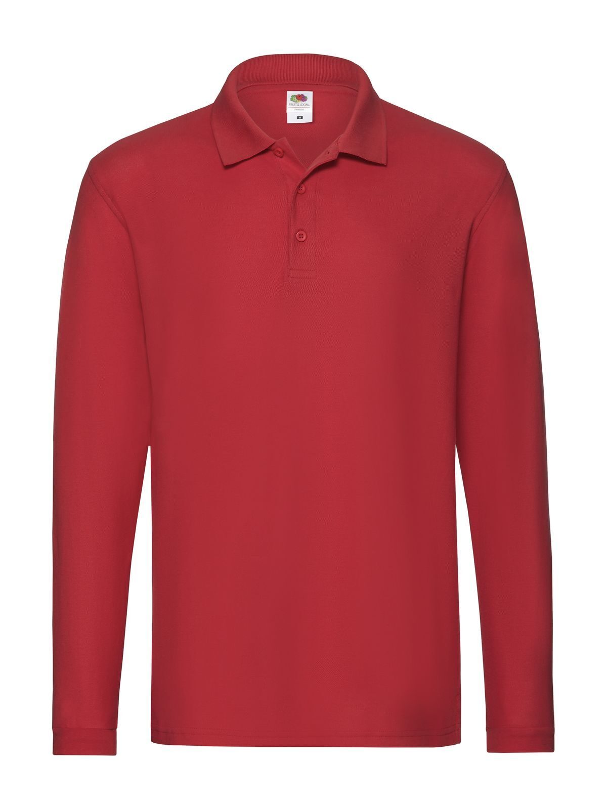 Premium Long Sleeve Polo Poloshirt – Fruit of the Loom – Farbe Rot – individuell veredelbar