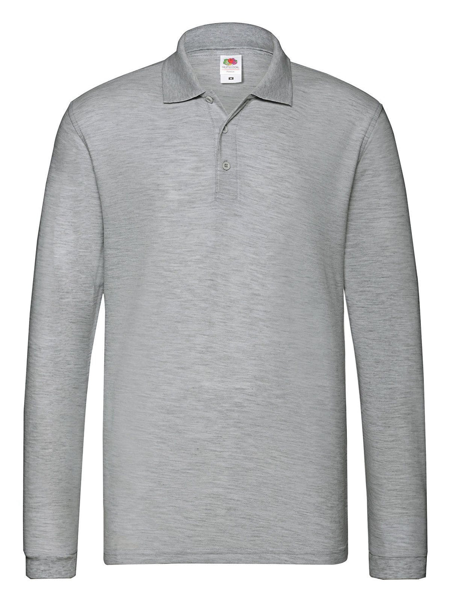 Premium Long Sleeve Polo Shirt – Fruit of the Loom