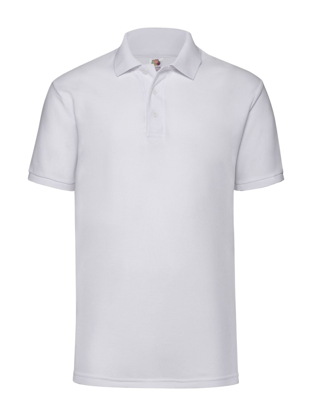 65/35 Polo Poloshirt – Fruit of the Loom – Farbe Weiß – individuell veredelbar