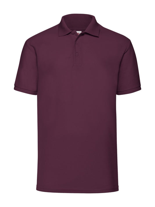 65/35 Polo Poloshirt – Fruit of the Loom – Farbe Burgundy – individuell veredelbar