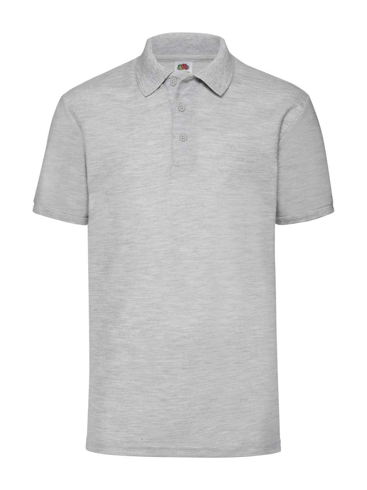65/35 Polo Poloshirt – Fruit of the Loom – Farbe heather grey – individuell veredelbar