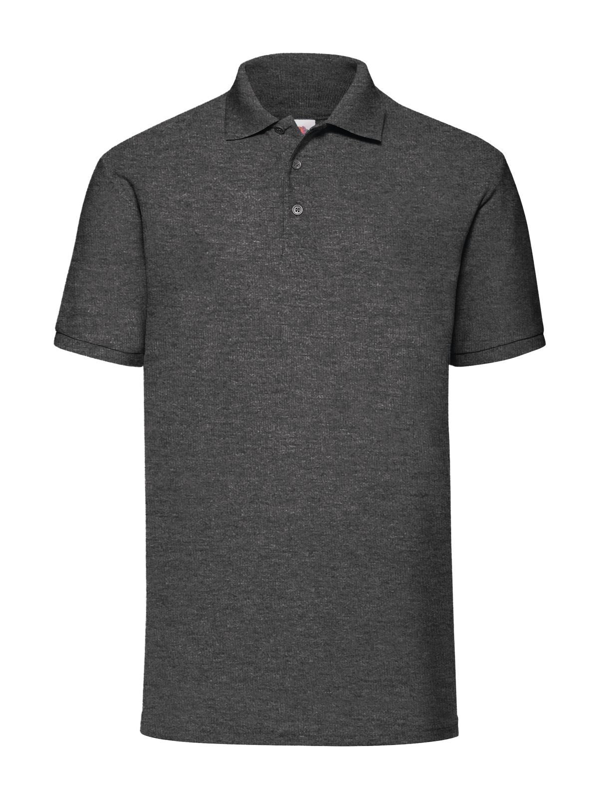 65/35 Polo Poloshirt – Fruit of the Loom – Farbe dark heather grey – individuell veredelbar