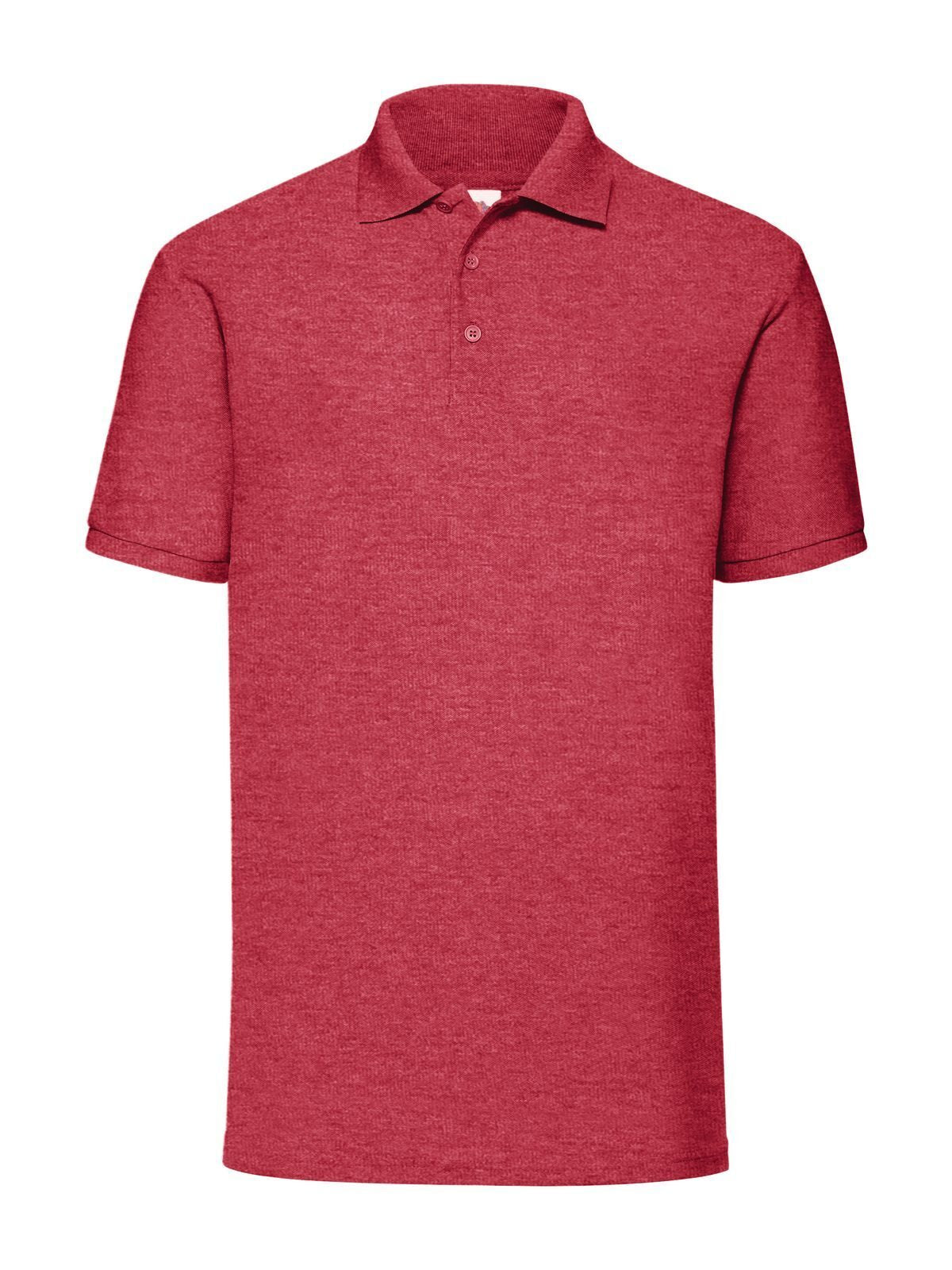 65/35 Polo Poloshirt – Fruit of the Loom – Farbe vintage heather red – individuell veredelbar