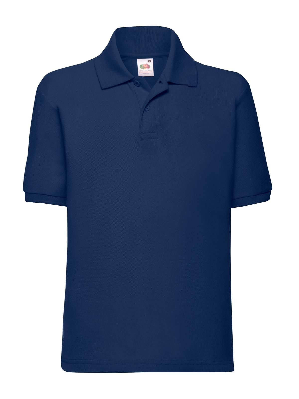 65/35 Polo Kinder Poloshirt – Fruit of the Loom – Farbe Navy – individuell veredelbar