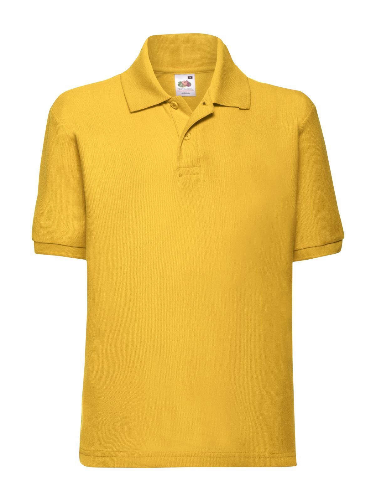 65/35 Polo Kinder Poloshirt – Fruit of the Loom – Farbe sunflower – individuell veredelbar