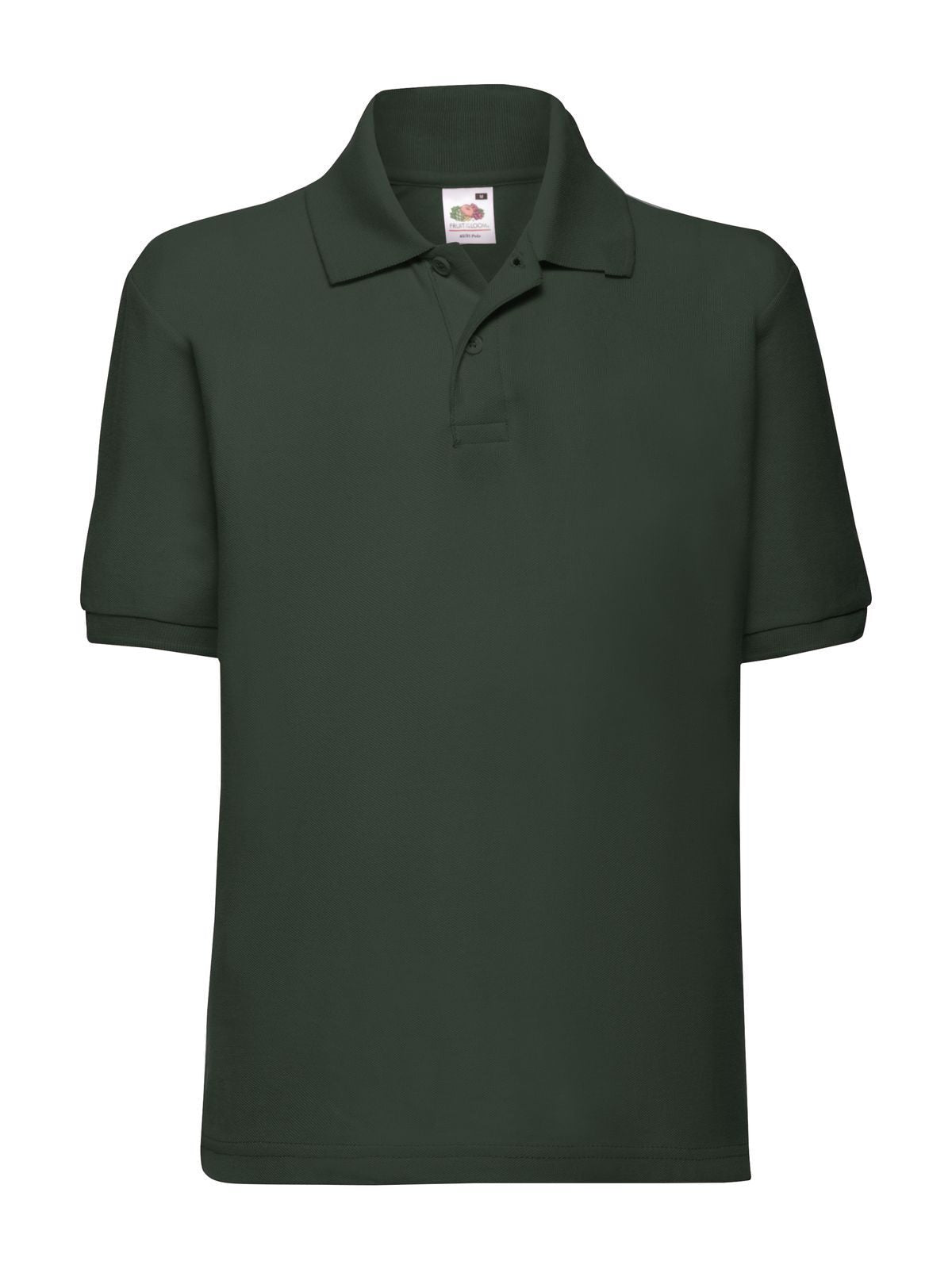 65/35 Polo Kinder Poloshirt – Fruit of the Loom – Farbe bottle green – individuell veredelbar
