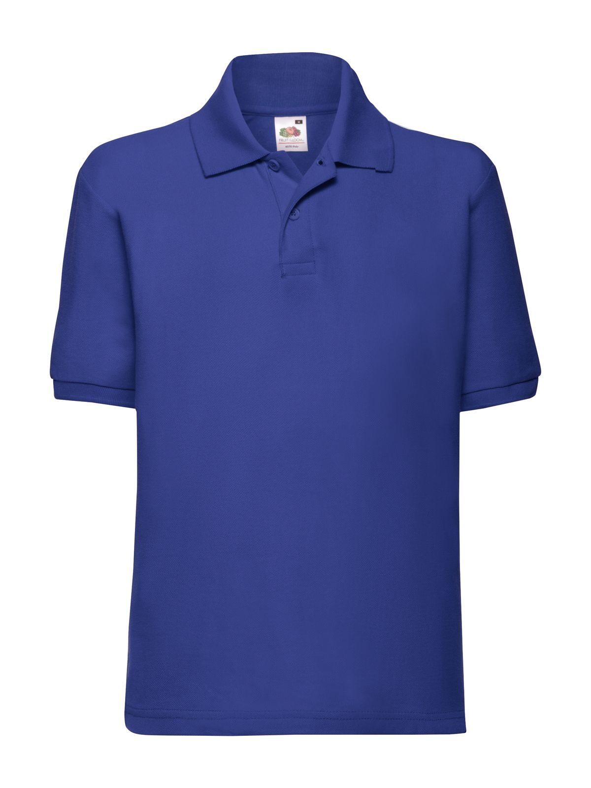 65/35 Polo Kinder Poloshirt – Fruit of the Loom – Farbe Royalblau – individuell veredelbar