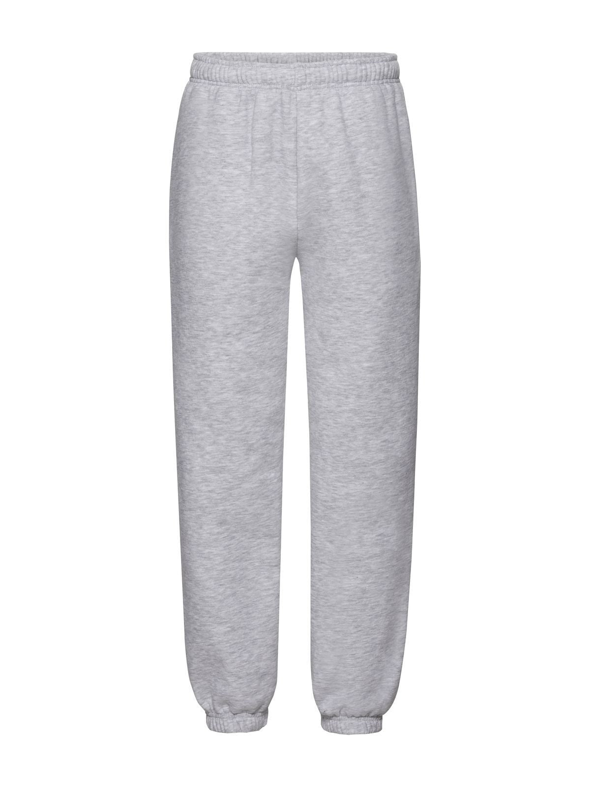 Premium Elasticated Cuff Jog Pants Kinder Hose / Rock – Fruit of the Loom – Farbe heather grey – individuell veredelbar