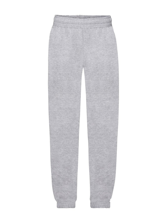 Classic Elasticated Cuff Jog Pants Kinder Hose / Rock – Fruit of the Loom – Farbe heather grey – individuell veredelbar