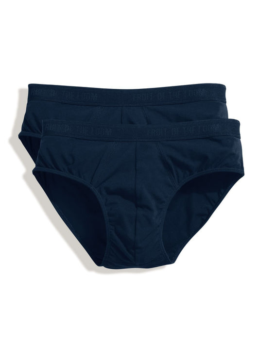 Classic Sport Brief 2 Pack Herren Unterwäsche / Socken – Fruit of the Loom – Farbe deep navy – individuell veredelbar