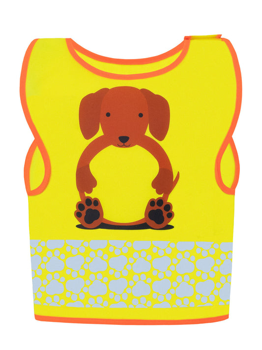 Funtastic Wildlife Kinder Warnweste / Sicherheitsweste – Korntex – Farbe Gelb – individuell veredelbar