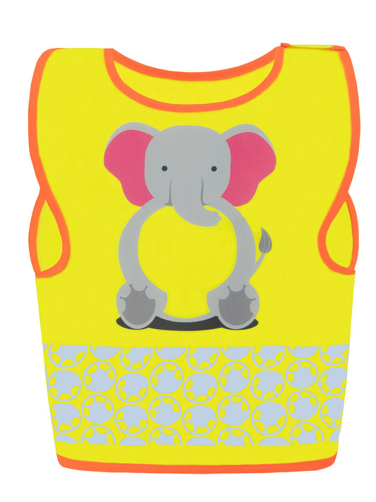 Funtastic Wildlife Kinder Warnweste / Sicherheitsweste – Korntex – Farbe Gelb – individuell veredelbar