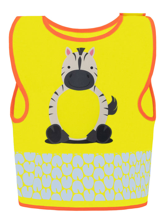 Funtastic Wildlife Kinder Warnweste / Sicherheitsweste – Korntex – Farbe Gelb – individuell veredelbar