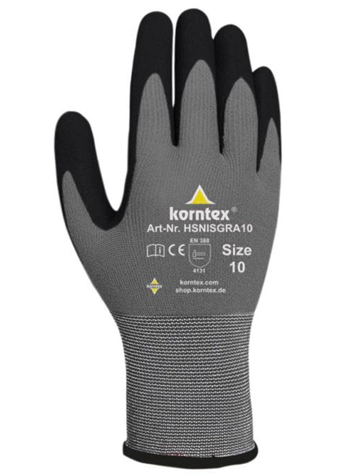 Nitrile Foam Glove Schal / Handschuhe – Korntex – Farbe Black/Grey – individuell veredelbar