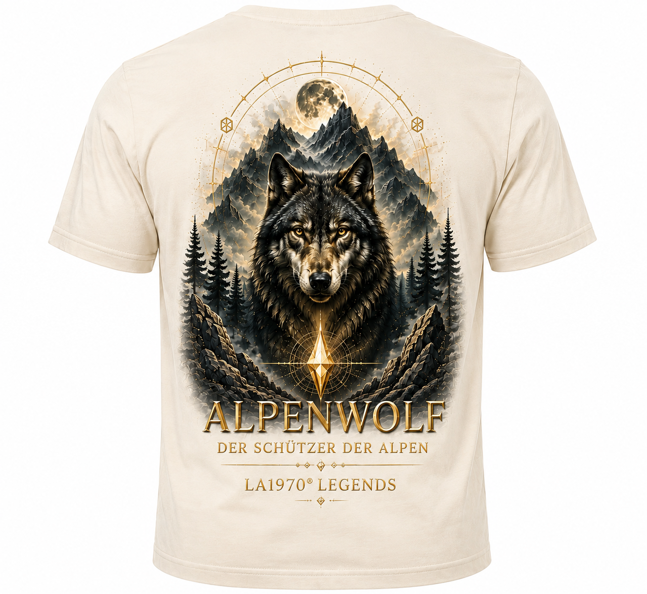 LA1970® Legends Herren T-Shirt – ALPENWOLF | Der Schützer der Alpen