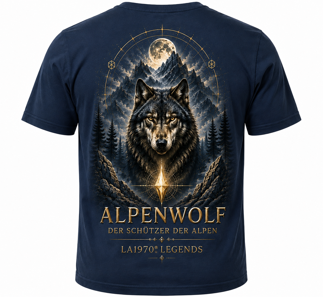 LA1970® Legends Herren T-Shirt – ALPENWOLF | Der Schützer der Alpen