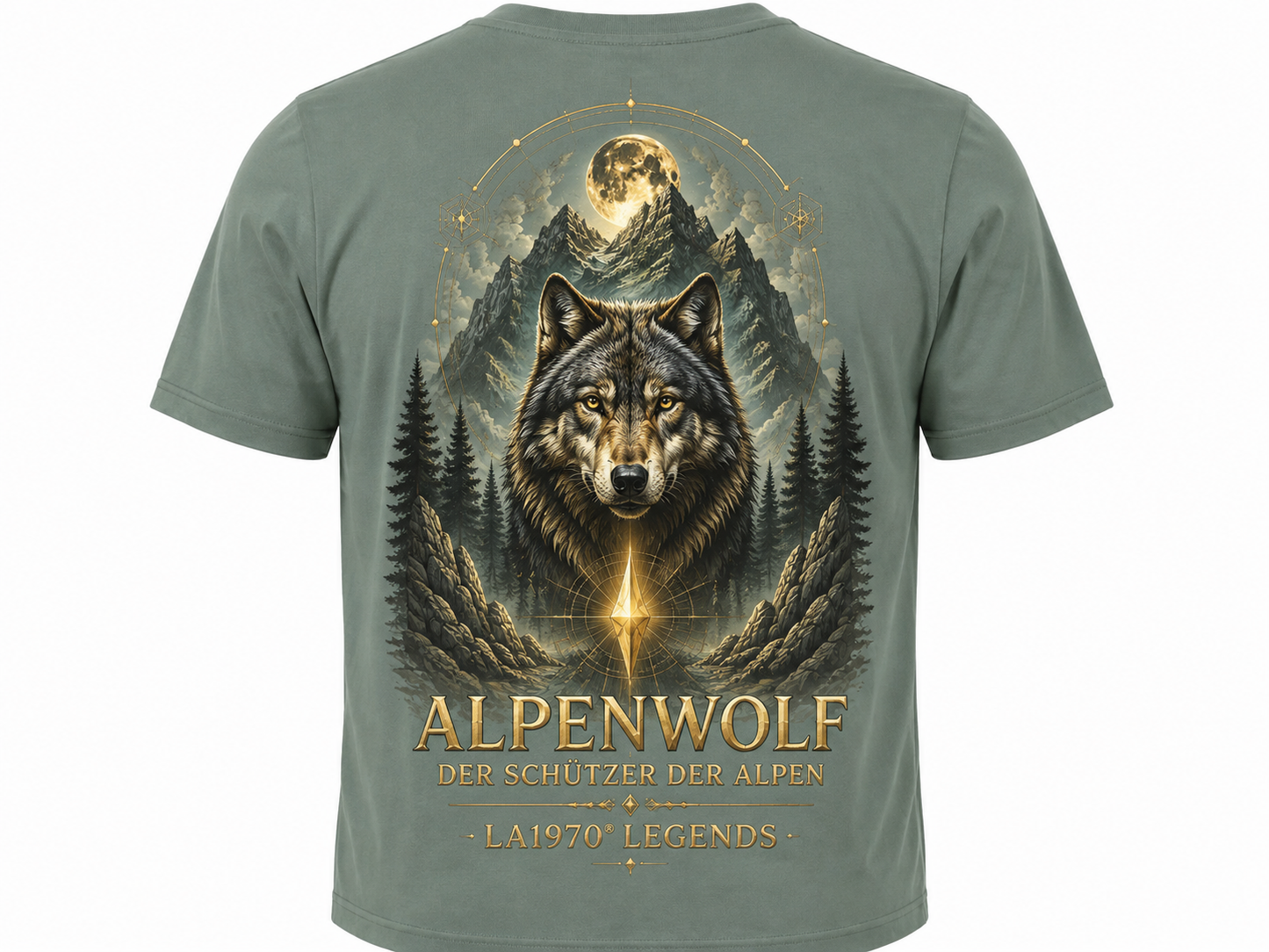 LA1970® Legends Herren T-Shirt – ALPENWOLF | Der Schützer der Alpen