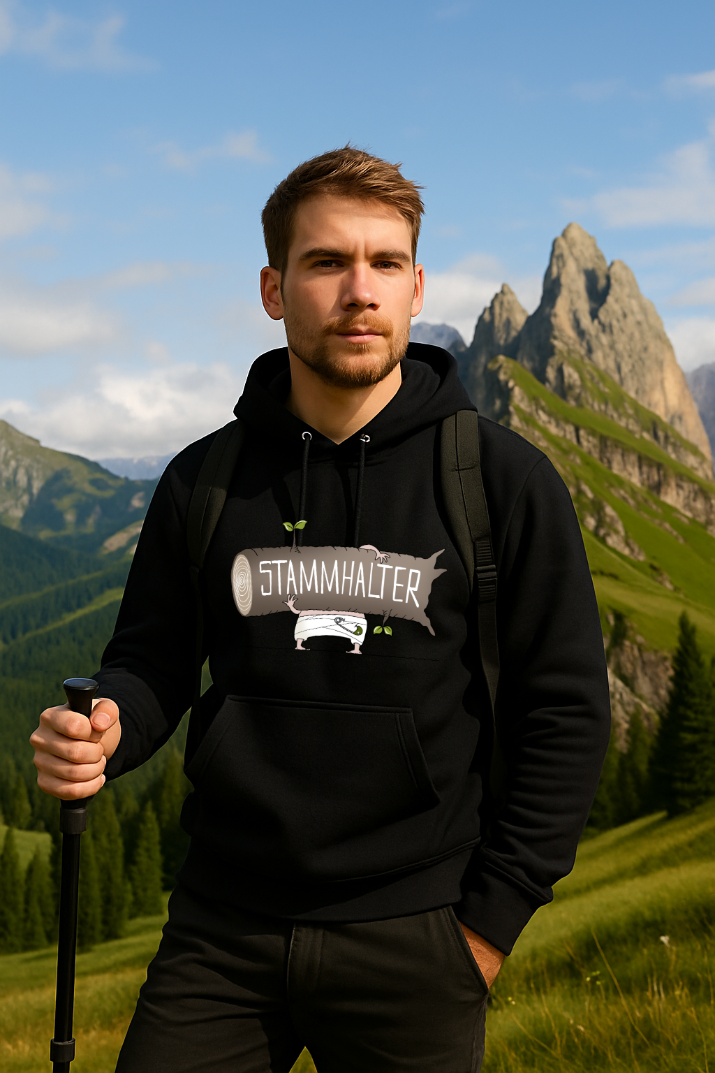 Hoodie „Stammhalter“ – LA1970 · Design von Jochen Gasser