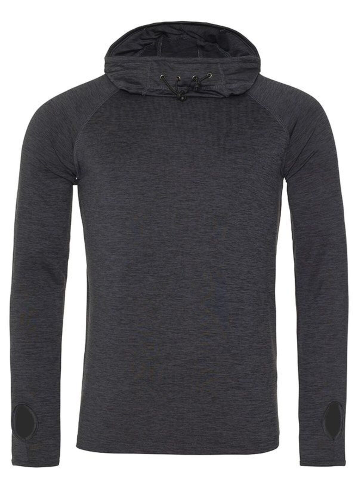Cool Cowl Neck Top Herren Sweatshirt / Hoodie – Just Cool by AWDis – Farbe jet black – individuell veredelbar