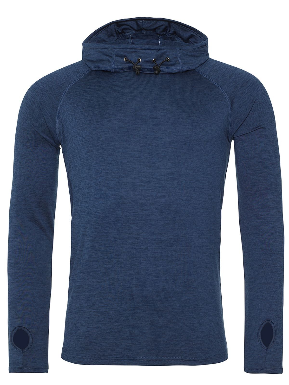 Cool Cowl Neck Top Herren Sweatshirt / Hoodie – Just Cool by AWDis – Farbe navy melange – individuell veredelbar