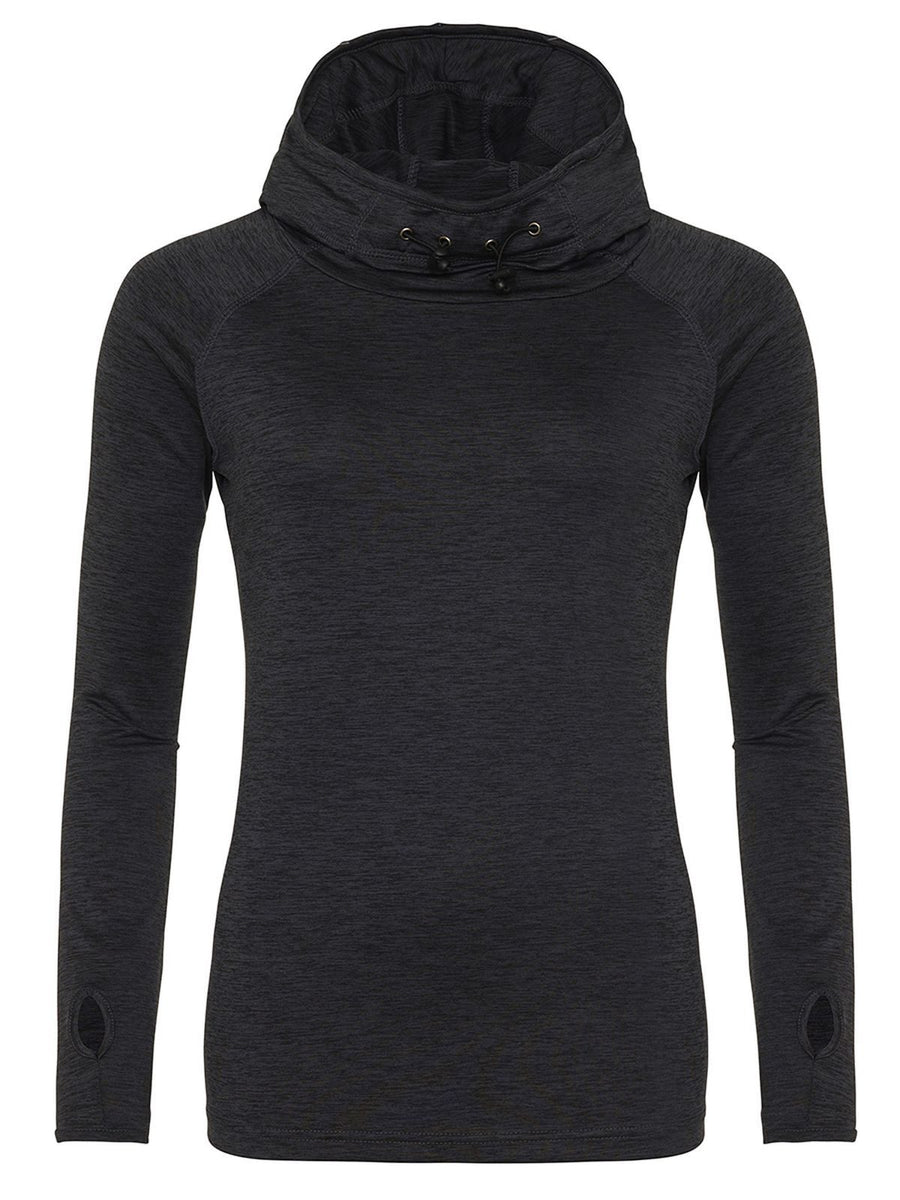 Girlie Cool Cowl Neck Top Felpa da Donna con Cappuccio – Just Cool by AWDis