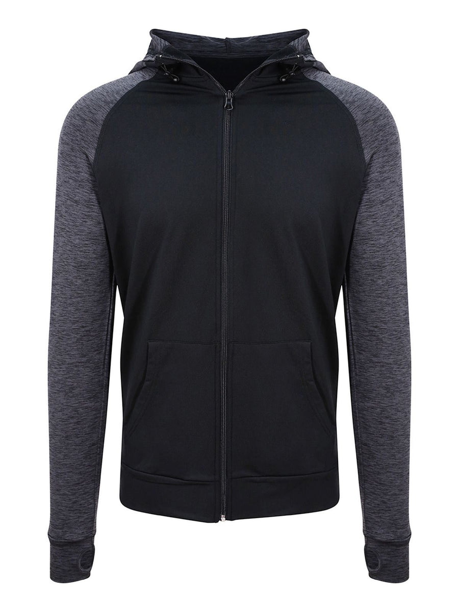 Felpa con cappuccio/giacca da uomo Cool Contrast Zoodie – Just Cool by AWDis