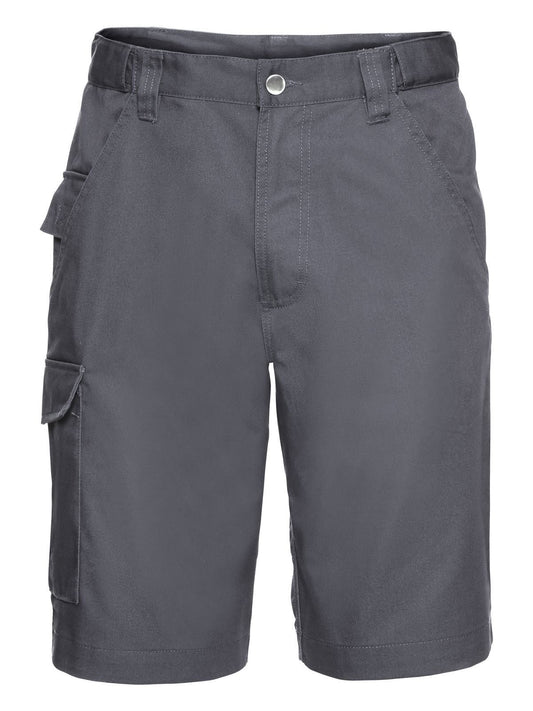 Adults' Polycotton Twill Shorts Hose / Rock – Russell – Farbe convoy grey – individuell veredelbar