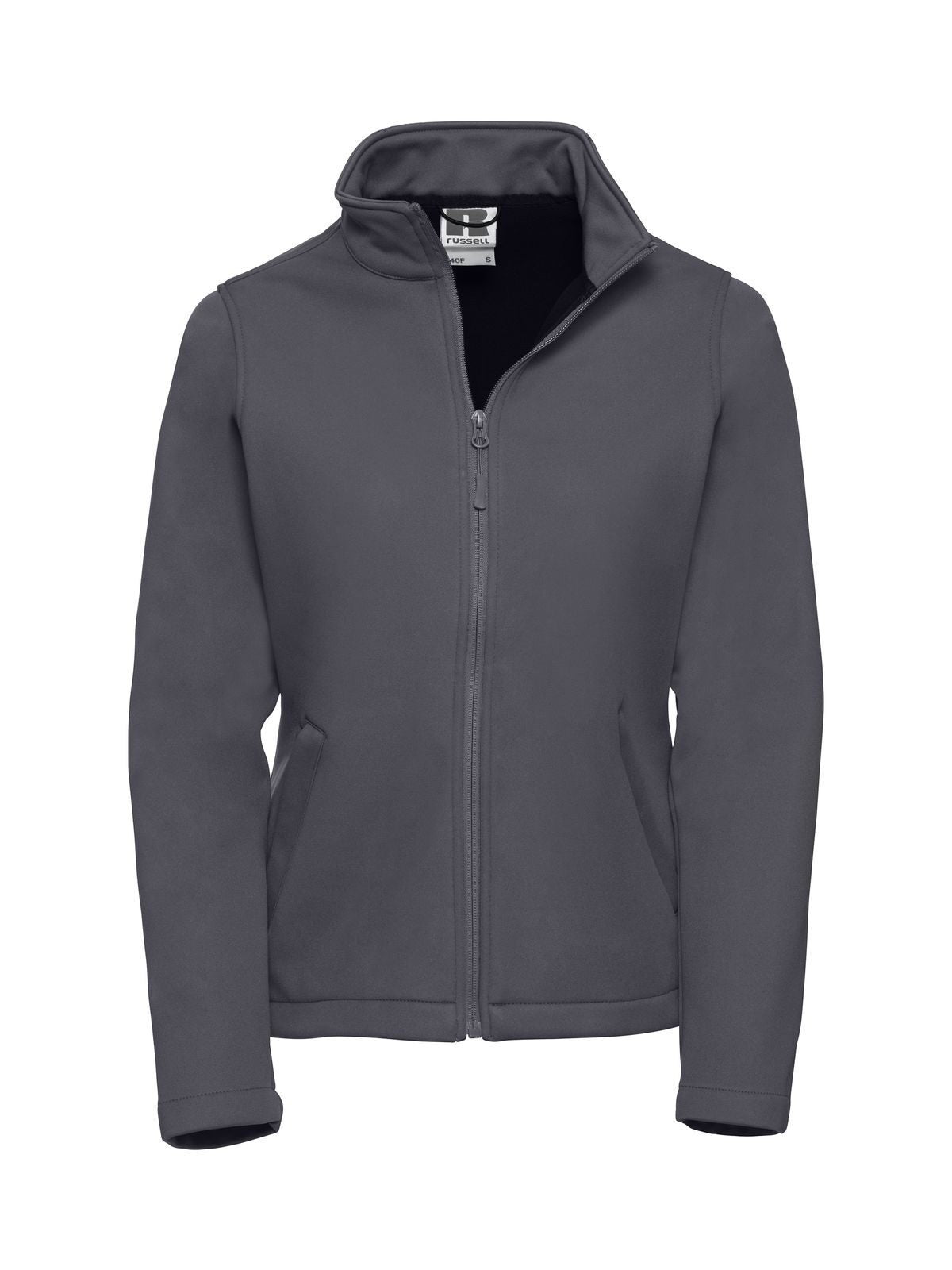 Ladies' Softshell Jacket Damen – Russell – Farbe convoy grey – individuell veredelbar