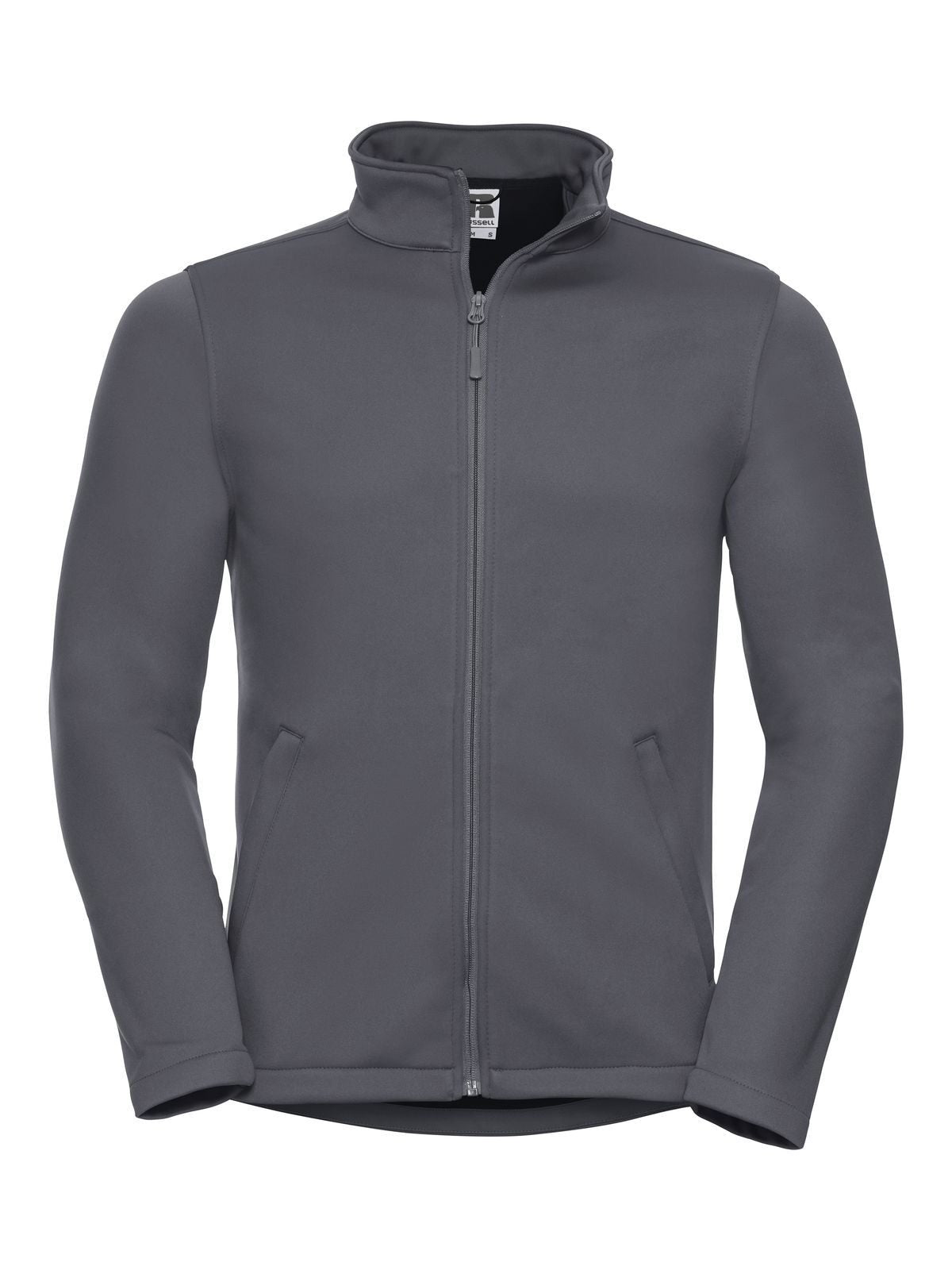 Smart Softshell Jacket Herren – Russell – Farbe convoy grey – individuell veredelbar