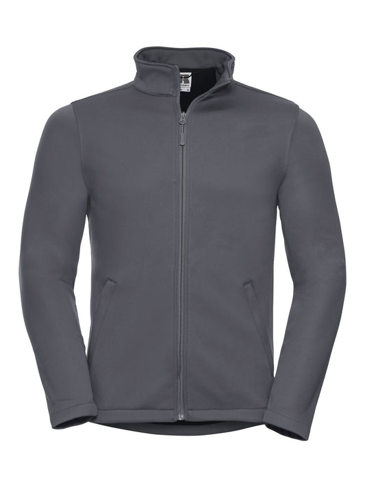 Smart Softshell Jacket Herren – Russell – Farbe convoy grey – individuell veredelbar